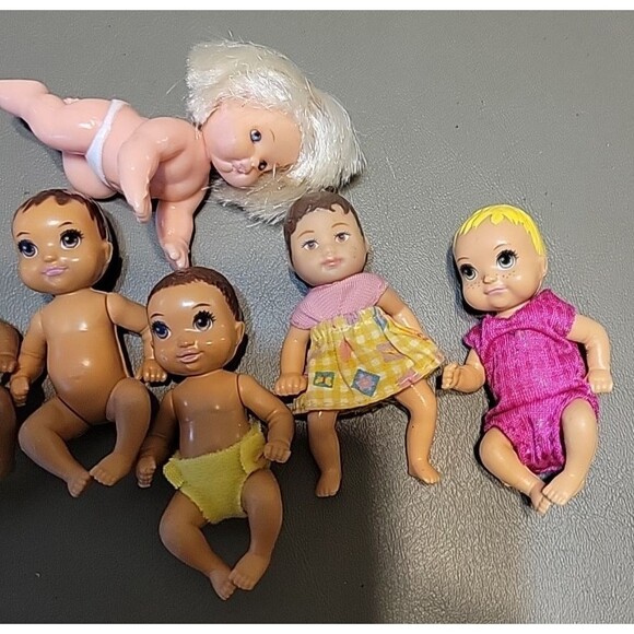 Barbie Babies Mattel Baby Blond Brown Crawler AA Mixed Lot - Picture 4 of 8